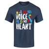 I Am His Voice He Is My Heart Autism Awareness T-shirt Autism Shirt