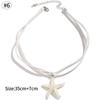 Starfish Shell Necklace Beach Vacation Style Pendant Necklace for Women Fashion Collarbone Chain Summer Sweet Jewelry Gift