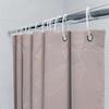 Modern Geometric Shower Curtain With Rustic Pink Light Gray Stripes Decorative Bathtub Liner For Bathroom Made In China (Length: