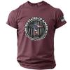 Estados Unidos 250º Aniversário 1776 2026 Camiseta de Manga Curta com Gola Redonda e Estampa de Bandeira para Homens
