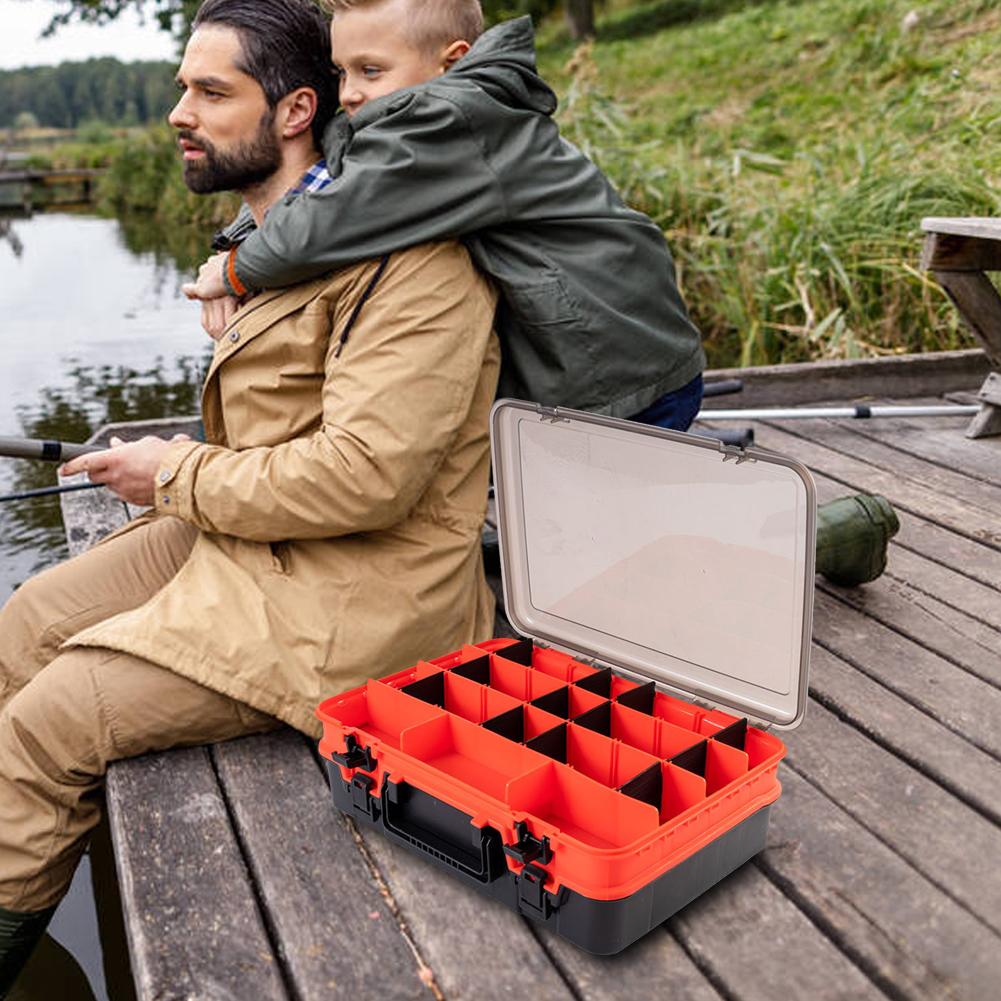 Fishing Lure Organizer Double-layer Fishing Bait Holder Compartment Detachable Lightweight Fishing Gear Accessories Pesca Tool