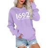 Women's Fashionable, Casual, Comfortable Round-neck, Hooded, Long-sleeved, Witch-print Warm Sweater