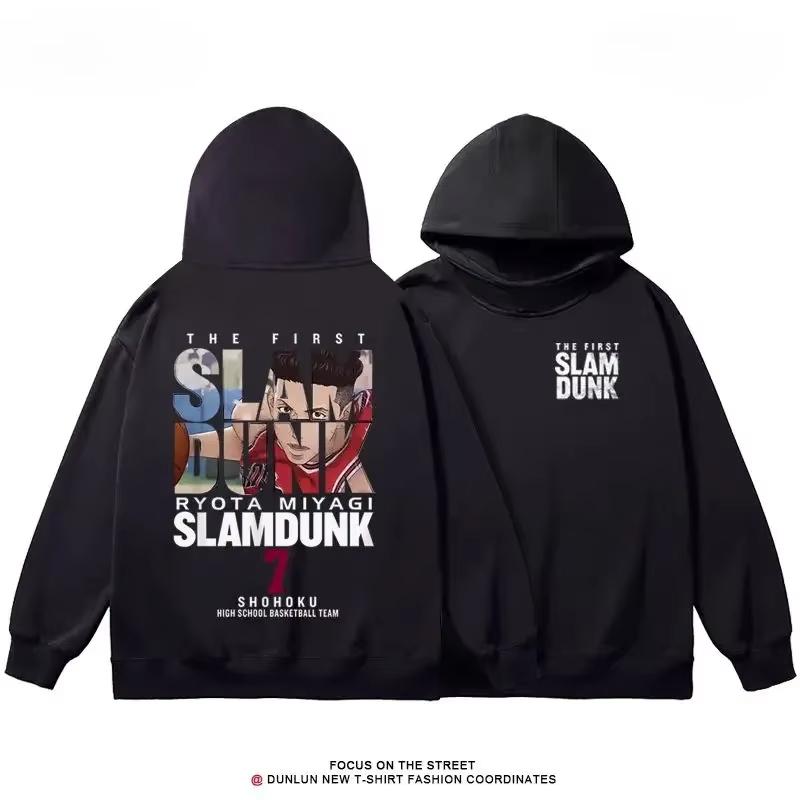 2024 Japanese Anime SLAM DUNK Men's Cotton Hoodie Pattern Printed Hoodie Loose Full Matching Preppy Style