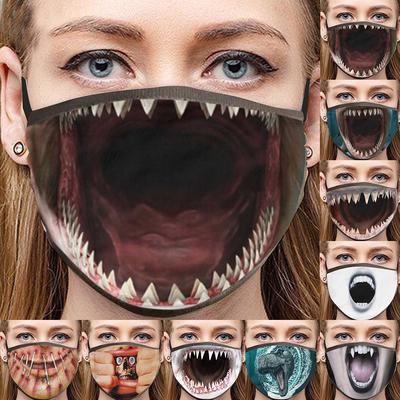 Adult Anti-Dust Sand Exhaust Sunscreen Funny Face Scarf Breathable Cycling Mask