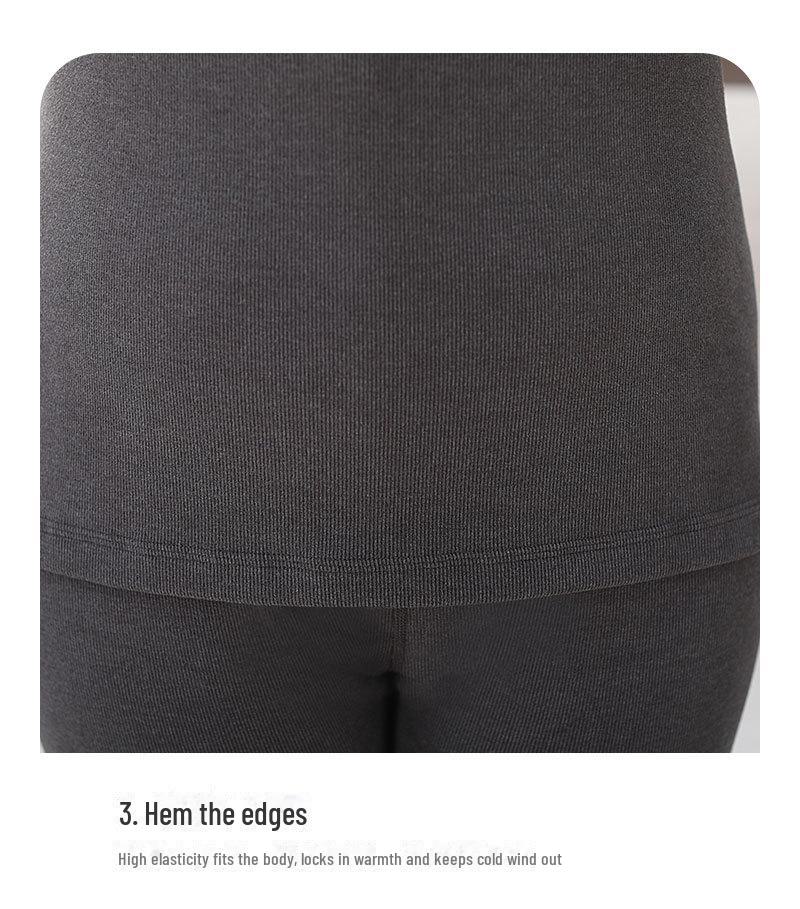 Women's Thermal Underwear Set: Mid-Neck German Fleece for Middle-Aged & Elderly