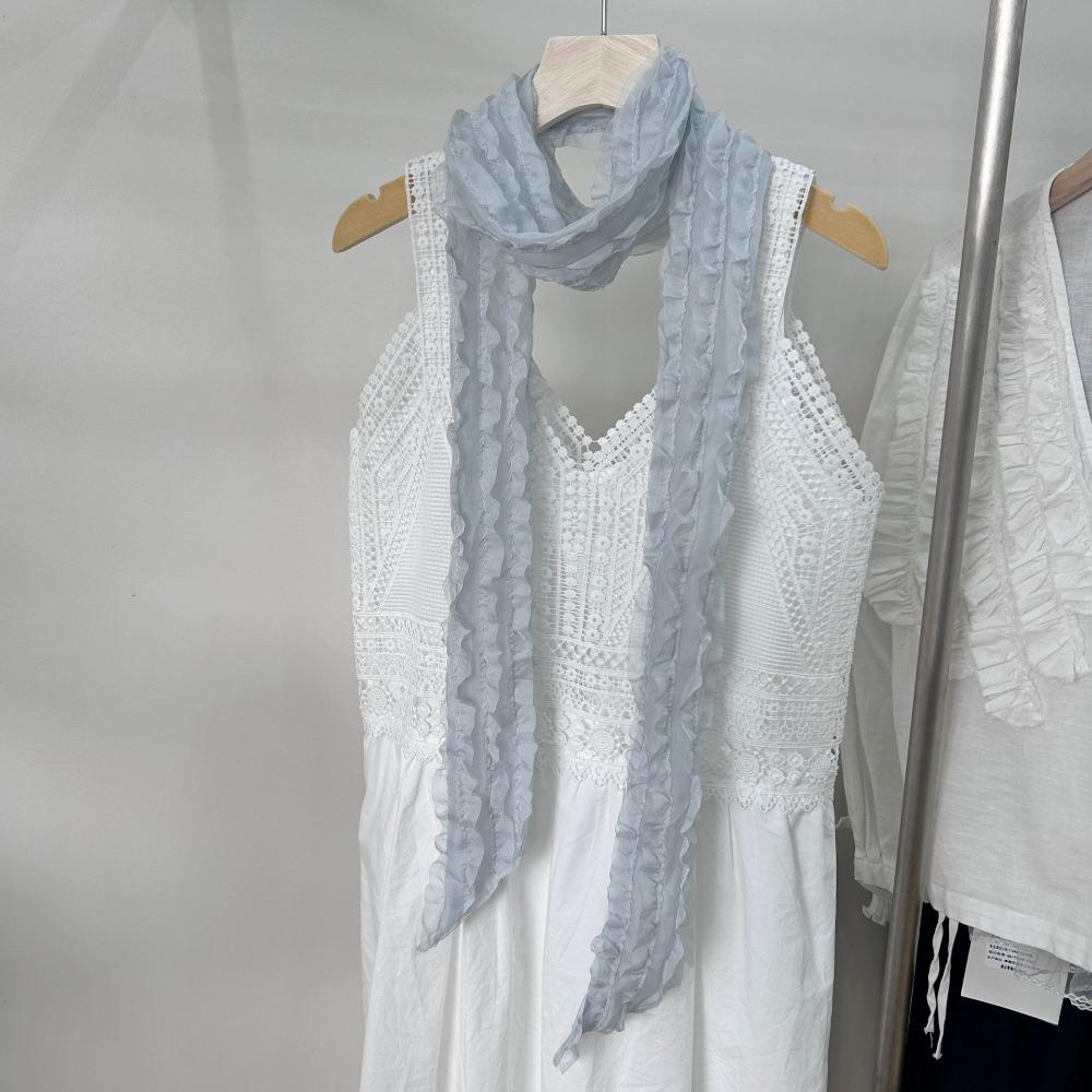 Multifunction Chiffon Scarf Long Small Shawl New Sunscreen Shawl  Women синий