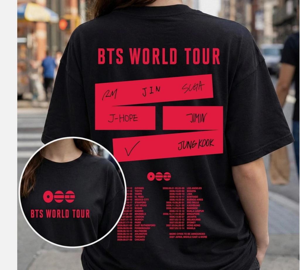 World Tour BTS 2026 Concert Shirt, Bangtan Comeback 2026 T-Shirt