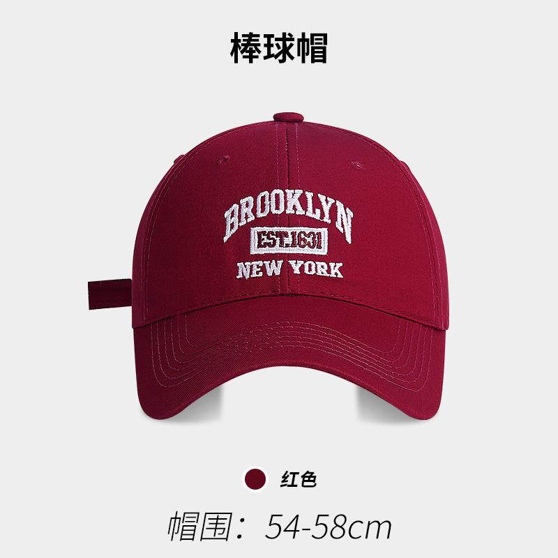Soft Top Baseball Cap Women's Spring and Autumn English Embroidery Sunscreen Visor Hat Versatile Face Small Cap Men