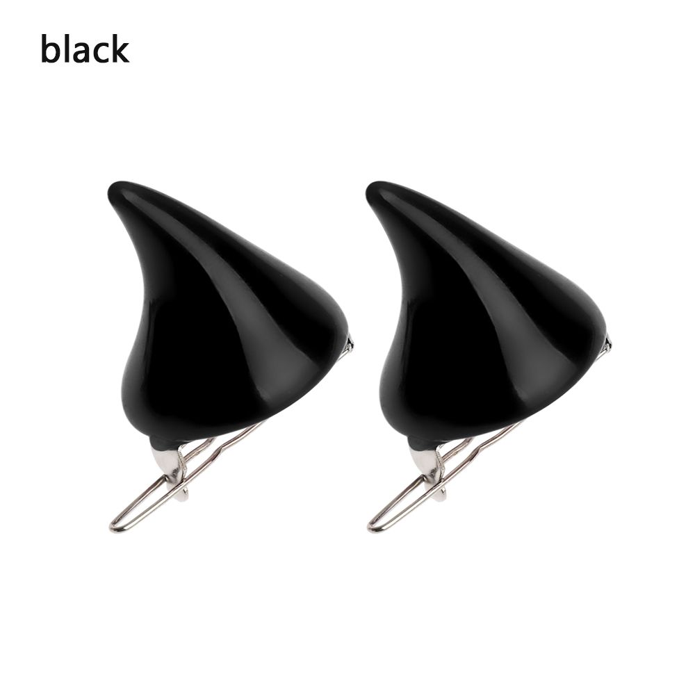 1 Pair Girls Women Hair Accessories Gothic Costume Pin Small Demon Hair Clips OX Horn Hairpins