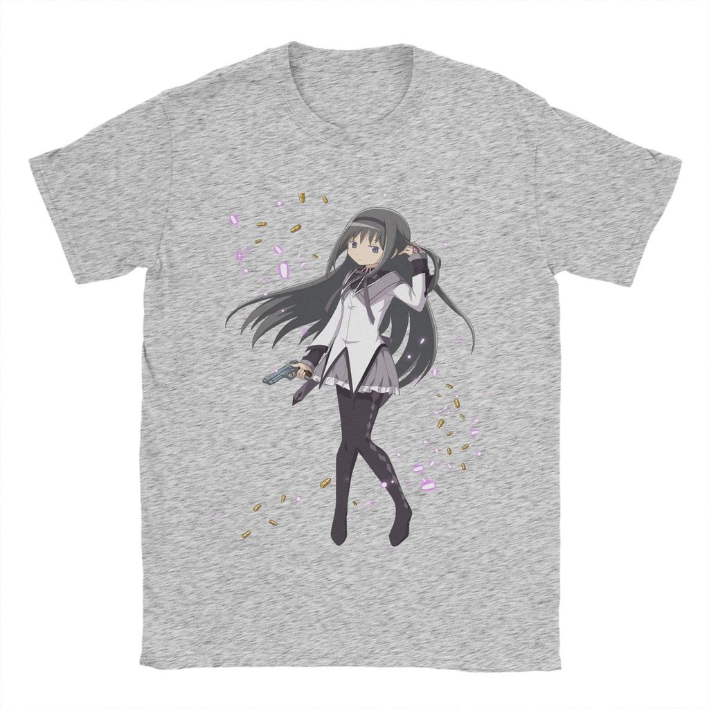 Unisex Mahou Shoujo Homura Akemi T Shirt Madoka Magica Anime Pure Cotton Clothes Vintage Short Sleeve Round Neck Tees TShirt