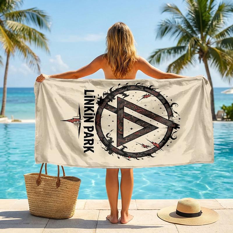 Linkin Park Fashion Beach Towel: Ideal for Summer Adventures Soft, Absorbent and Quick Drying Suitable for Swimming and Bathing