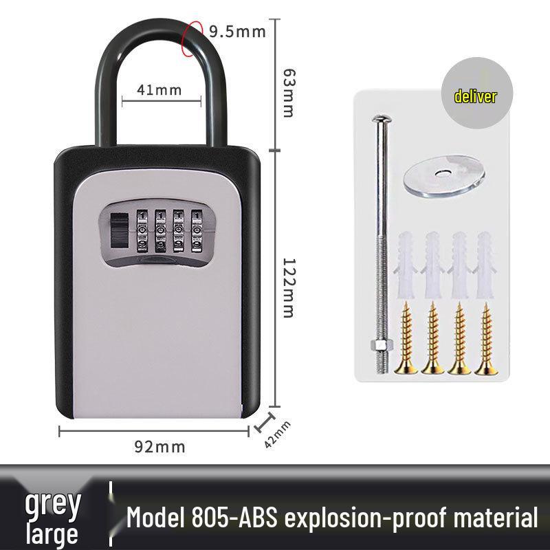 Wall-Mounted Anti-Theft Key Lock Box for Homes and Construction Sites