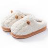 Women's and Men's 2024 Autumn Winter Thick Sole Fleece Slippers for Home