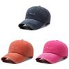 Vintage Wash Cotton Baseball Cap With Curved Brim For Casual Style And Sun Protection