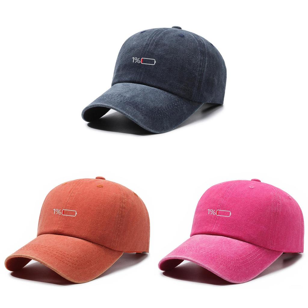 Vintage Wash Cotton Baseball Cap With Curved Brim For Casual Style And Sun Protection