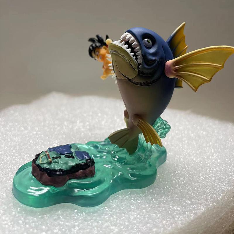 6.5cm Anime Drogan Boll Kids Gocool Figure Son Gocool Kick Fish Pvc Statue Action Figures Collectible Model Toys Gifts