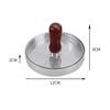 Aluminum Wooden Handle Hamburger Meat Patty Press Circular Meat Patty Mold Kitchen Hamburger Meat Compactor Practical Tools New