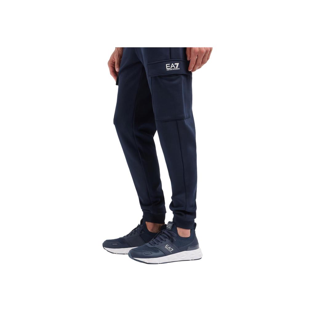 Emporio Armani EA7 Solid Color Cuffed Pocket Tapered Casual Pants Men Bottoms Navy-Blue 8NPP68-PJVTZ-1562