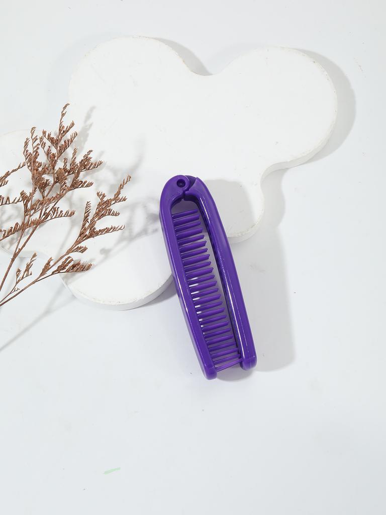 Travel portable folding hair comb - pocket size design, durable plastic bristles and ABS handle For Hair Accessories