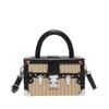 Woven straw bag women's 2025 new niche design messenger bag summer versatile high-end portable small square bag