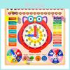 Wooden Calendar Clock Puzzle For Kids Educational Learning Toy For Preschool