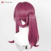 43cm Kafka Cosplay Wig Rose Purple Kafka Anime Wigs With Ponytail Clip Heat Resistant Synthetic Hair Halloween Wig + Wig Cap
