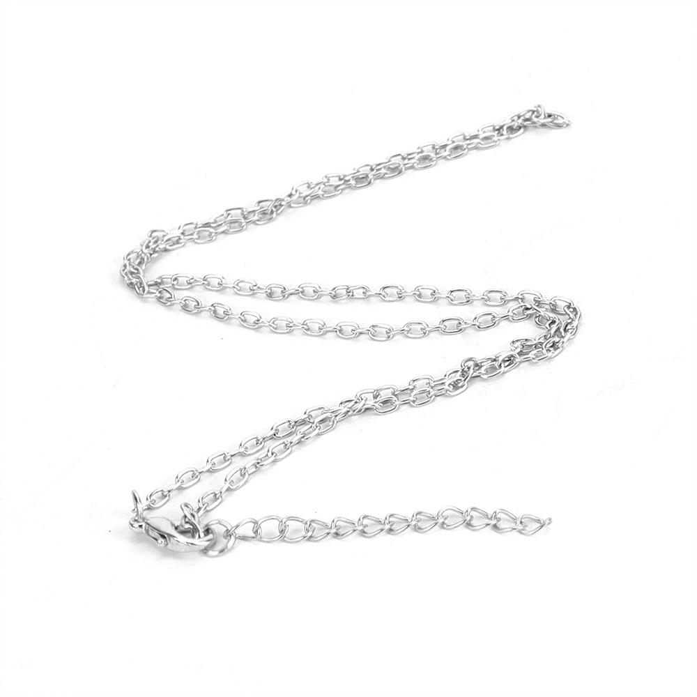 Diy Necklace 07 Cross Chain Necklace Lobster Buckle Stainless Steel O Chain Jewelry Necklace Accessories N49