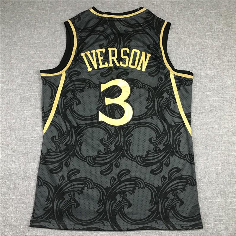 Philadelphia 76ers Allen Iverson 3 Authentic Stitched Mesh Basketball Jersey Men Women Sportswear