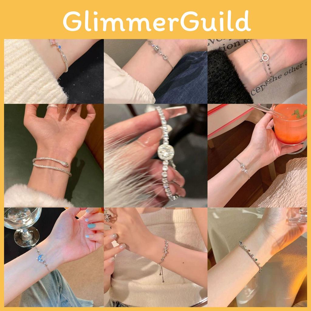 Sophisticated Night Starry Zirconia Bracelet For Women Elegant Copperplated Geometric Jewelry Hand