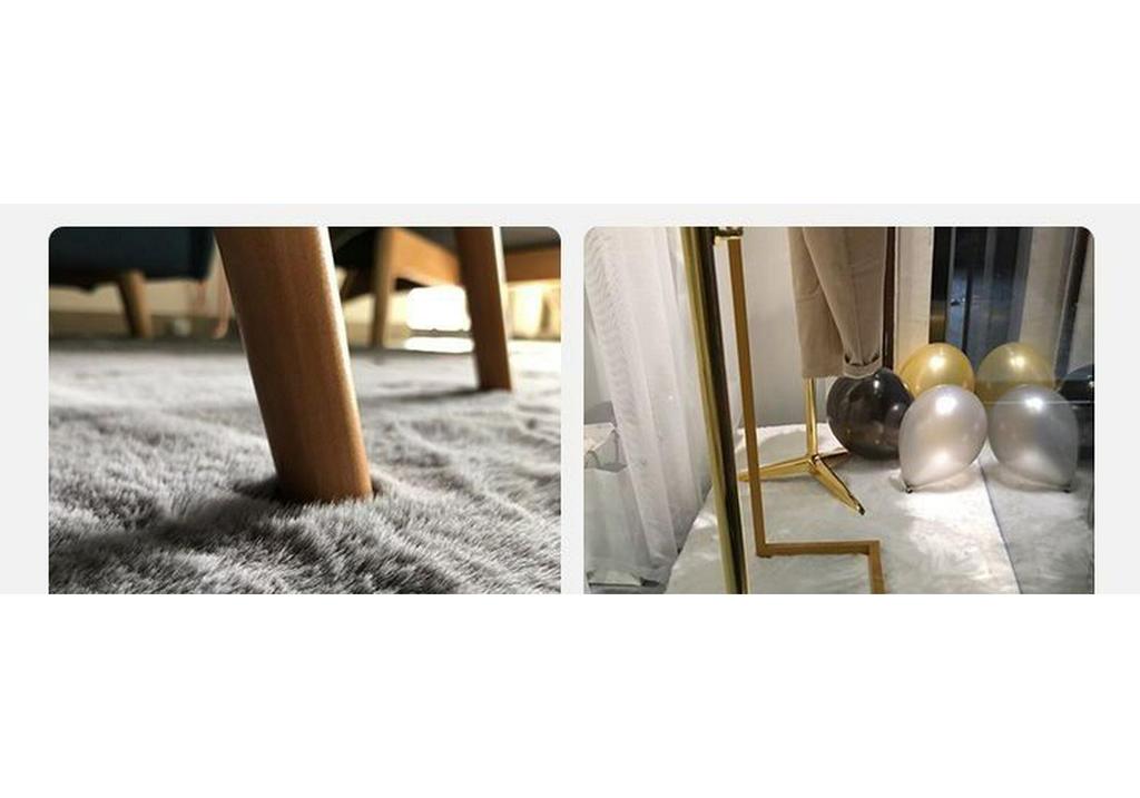 Thick Plush Faux Rabbit Fur Bedroom and Living Room Carpet