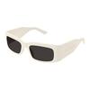 Balenciaga Full Frame Design Rectangular Sunglasses Unisex Sunglasses Beige BB0328S007