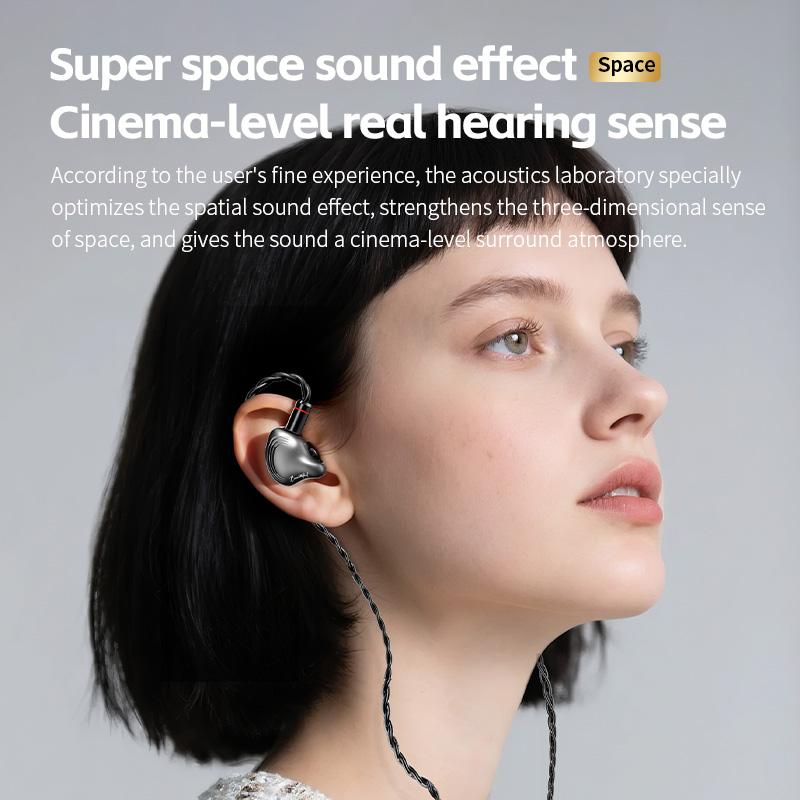 Fever HiFi Sound Effect Earphones Dynamic In Ear Monitor Headset Detachable Cable Noise Cancelling Music Sports Game Headphones