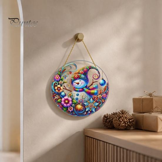 Christmas Party Hanging Supplies Tree Ornaments, Acrylic Festive Pendants with Lanyard for Seasonal Home Ornaments Holiday Decoration, Indoor