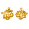 Light Luxury Simple Stainless Steel Earrings Retro Niche Metal Flower Earrings Light Luxury High-end Stud Earrings