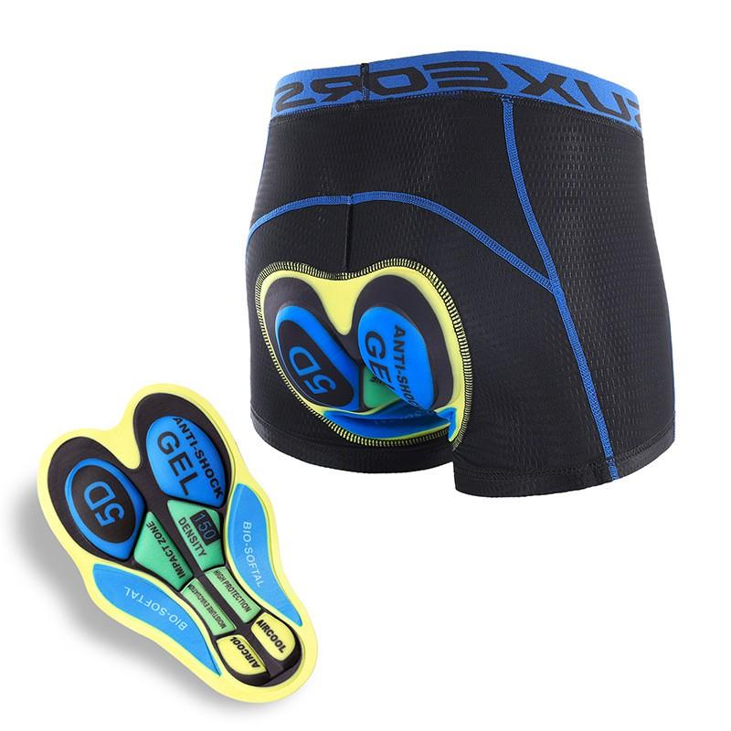 Mens Cycling Shorts With Quick-Dry Breathable Gel Pad Compression Inner Road Mountain Bike Use