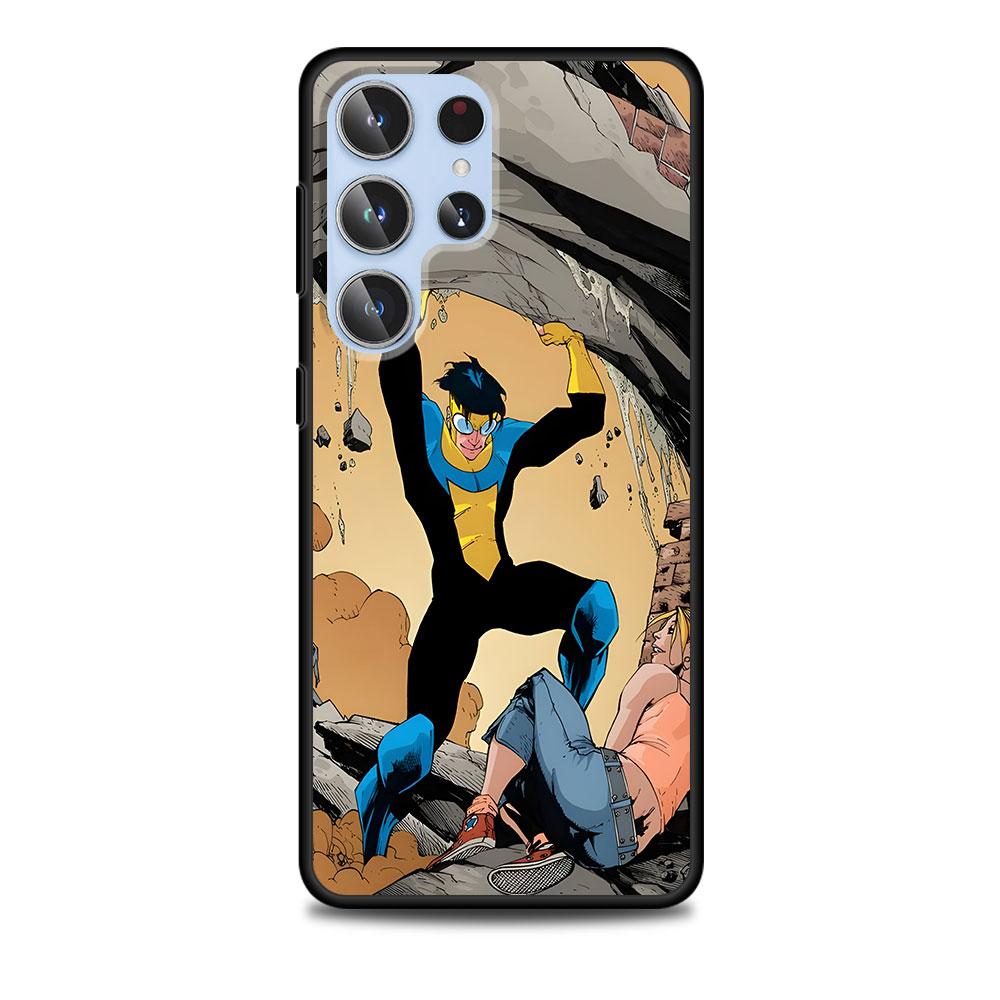 Invincible Comic Case for Samsung Galaxy S23 S21 S20 FE S24 S22 Ultra S10 S10e S9 Plus Soft Black TPU Phone Cover Bumper