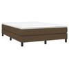 3144080 vidaXL Lit à sommier tapissier avec matelas Marron foncé 140x200 cm