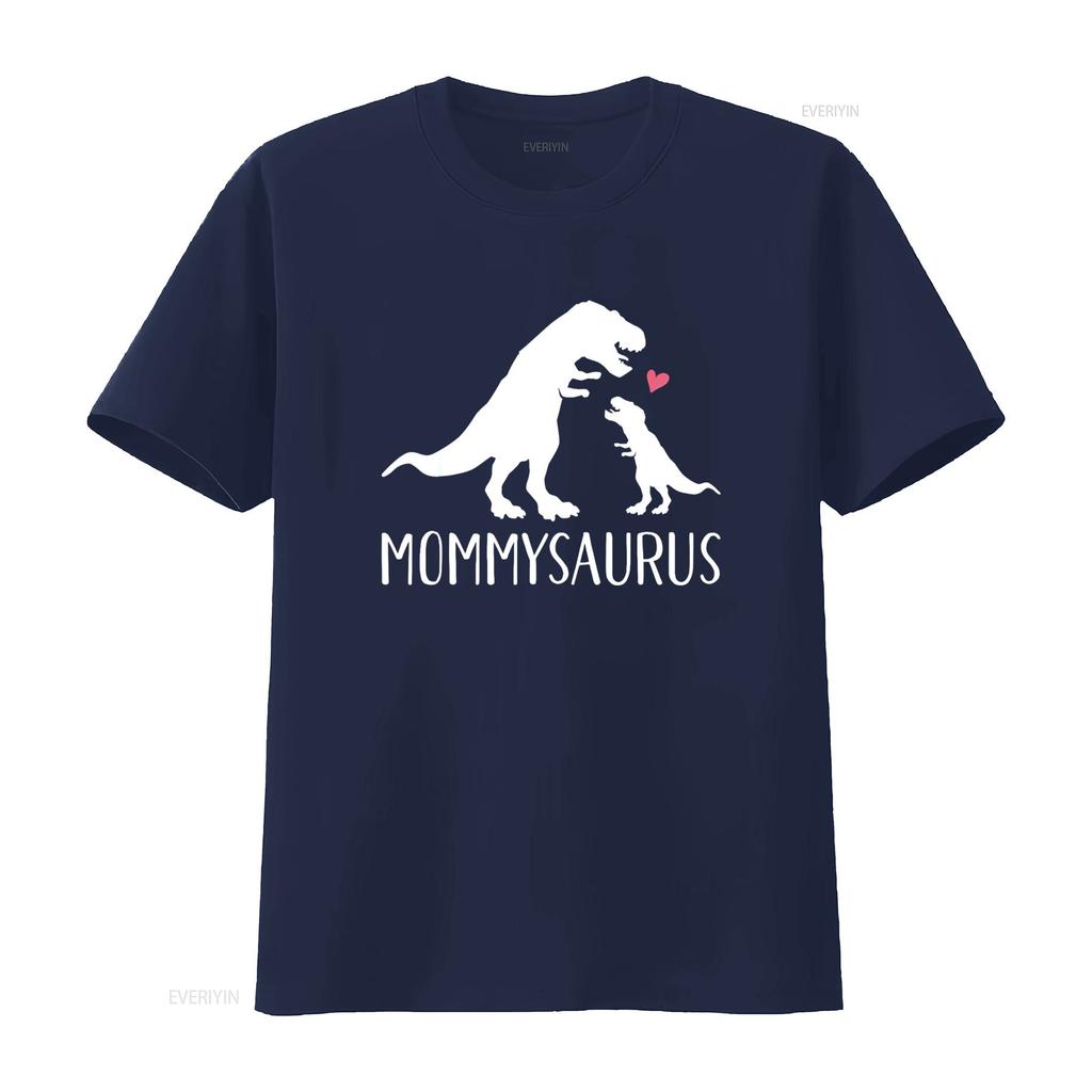 Mommysaurus mom and baby dinosaur T Shirt vintage Washed designer clothes homme Top For Everyday Wear Versatile fashion Soft