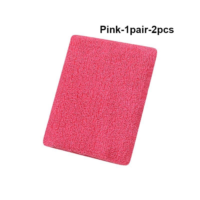 New Hot 1Pairs 2Pcs Set Breathable Cotton Wrist Sweatbands Sweat Absorbent Wristbands for Tennis Football Basketball Running Gym 1