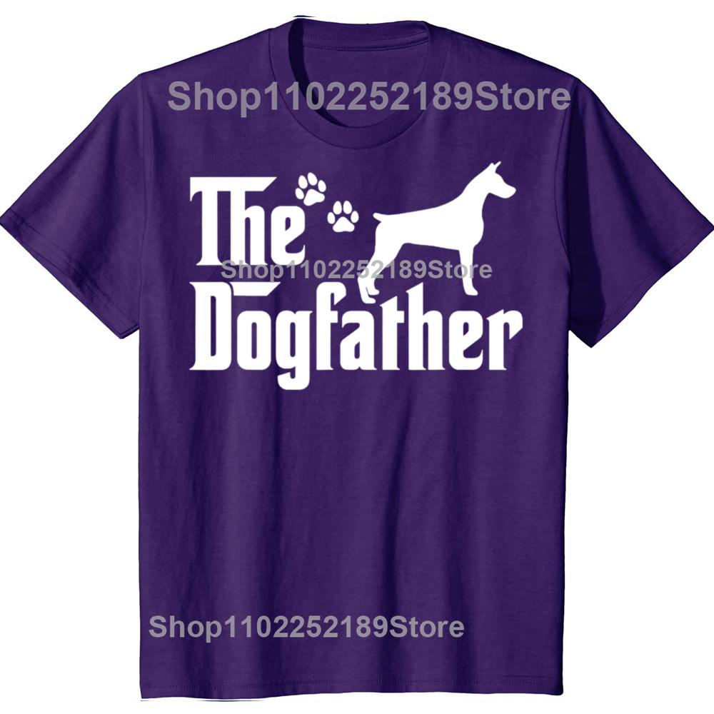 

Funny The Dogfather Fathers day Dad Dog Doberman T-shirts Men Women s Fashion Casual Tshirt 100% Cotton Loose Oversized T Shirt 4XL