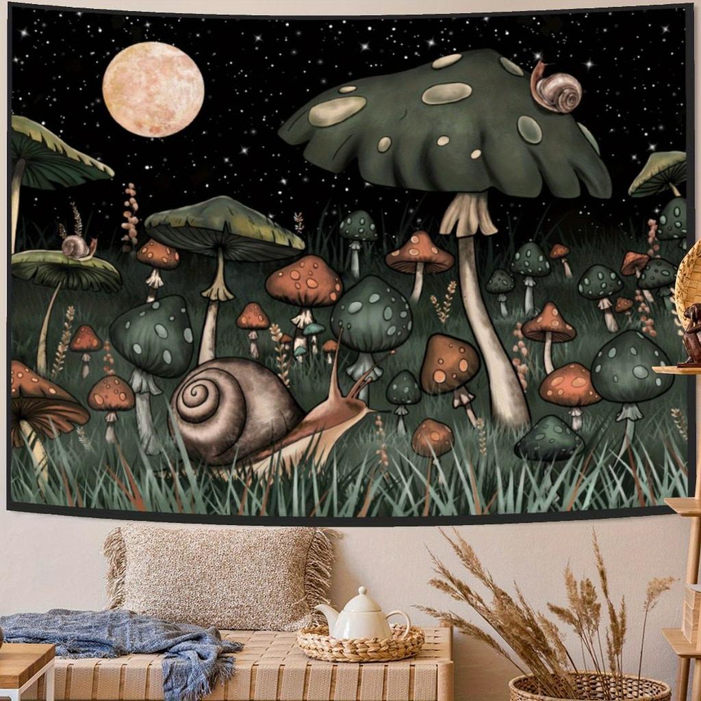 VIKAMA Mushroom Tapestry Bohemian-Style Bedroom Hanging Charming Aesthetic Wall Decoration Living Room & Dormitory Decor