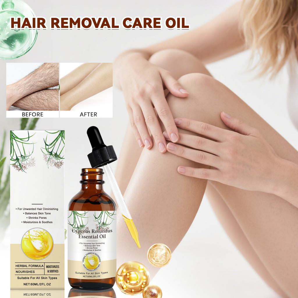 Rotundus Oil, A Hair Removal Aromatic Oil, Soothes Dryness And Redness, And Is Used For Hair Removal And Reducing Body Hair Growth,60ml