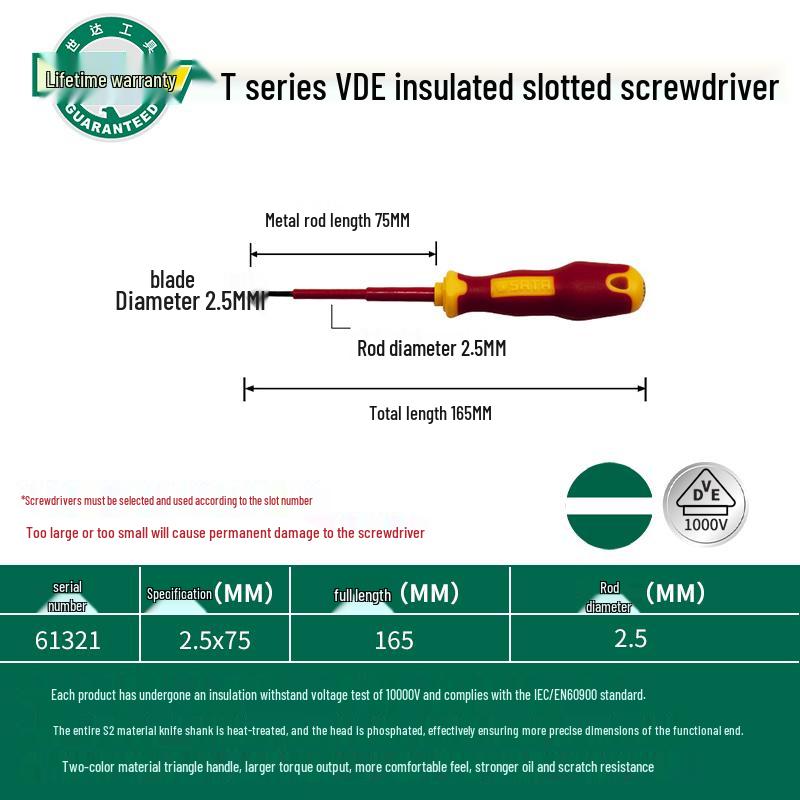 Insulated Magnetic Screwdriver Set: Phillips & Flathead for Electricians