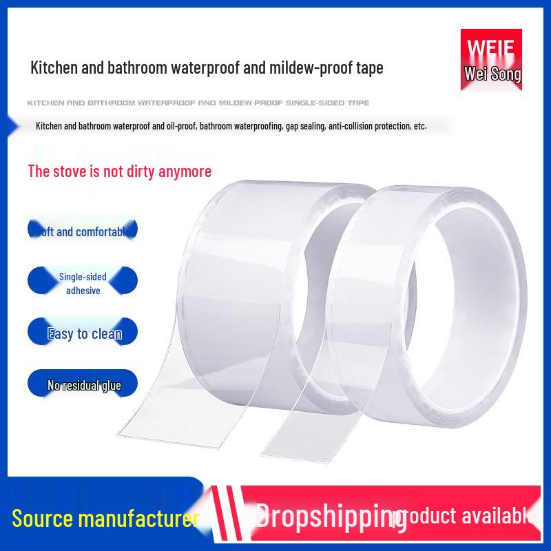 

Ziyang Transparent Waterproof & Mold-proof Nano Tape for Seam Repair and Windproofing Doors & Windows 0.5mm Thick, 2m Long; 20mm Wide