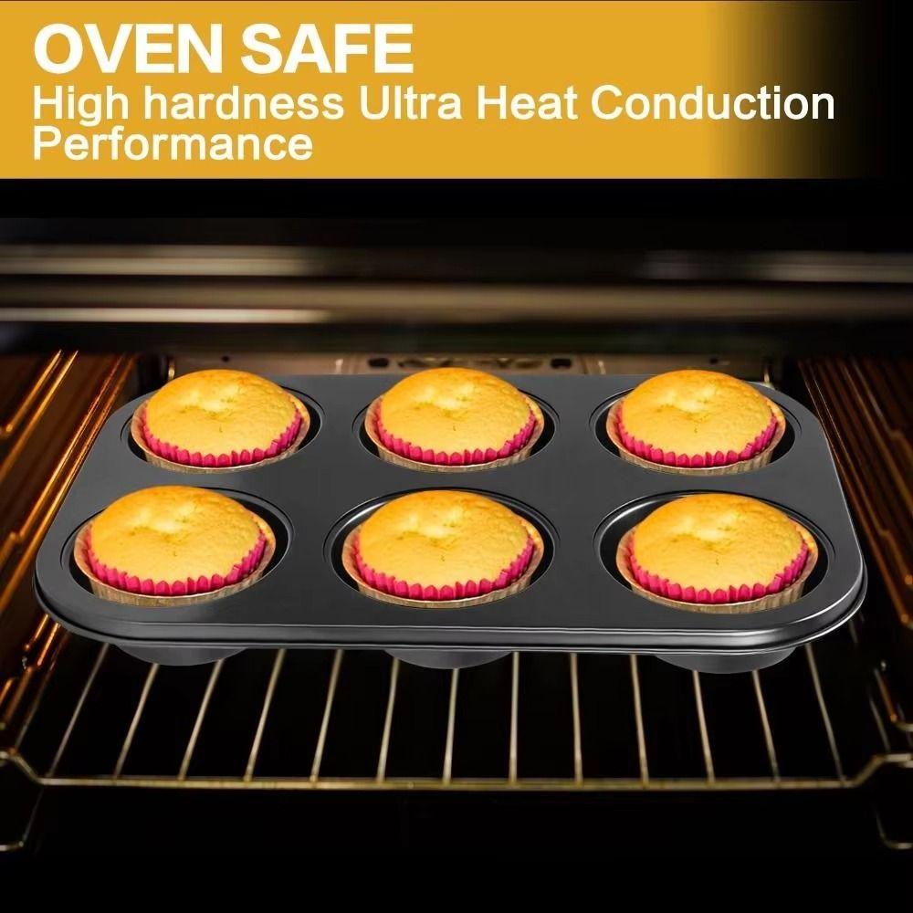 2Pcs 4/6 Cups Muffin Baking Pan Non-Stick Cake Mold Eco-Friendly Mini Cupcake Pan  Pastry Making