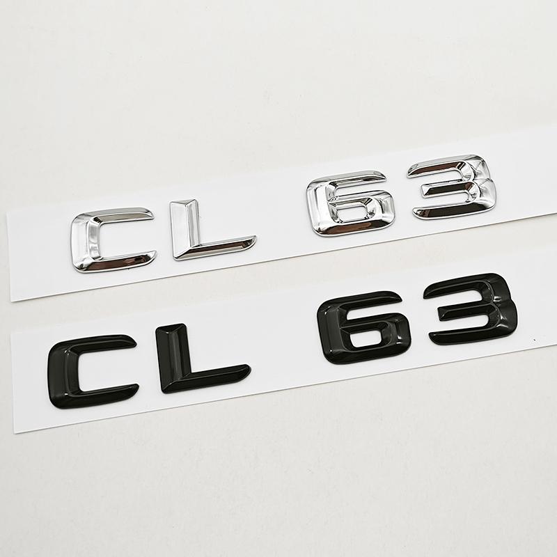 3D ABS Car Letters Sticker Logo CL 63 Badge Rear Trunk Emblem For Mercedes Benz AMG CL63 C215 C216 Tail Marking Accessories