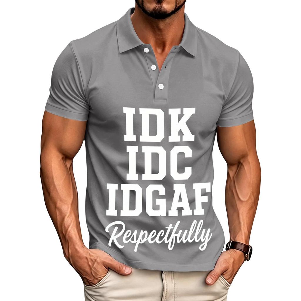 Men's Casual Letter Print Short Sleeve T-Shirt