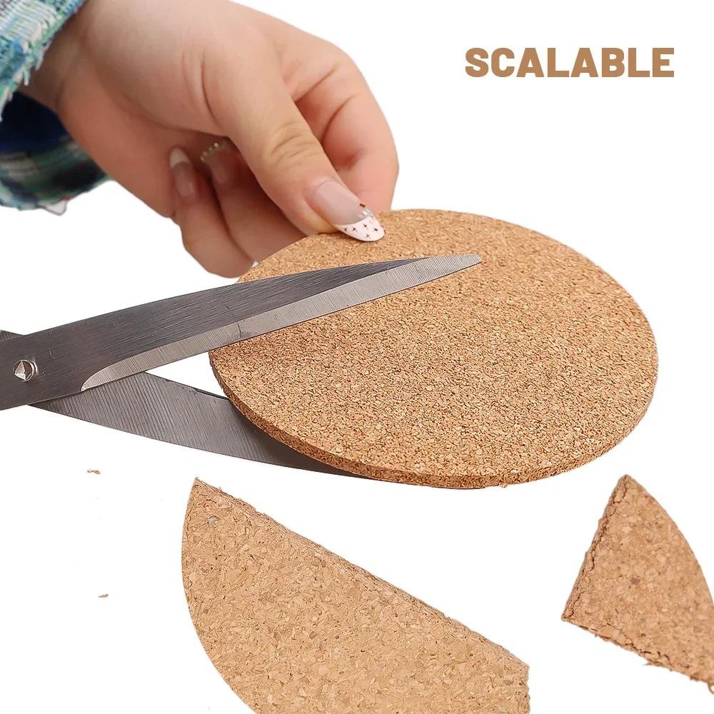 30/1 pièce Sous-verres en liège naturel Isolation thermique Forme ronde Tapis de tasse Diamètre 10 cm Tapis de table à café thé vin Outil pour maison bureau cuisine