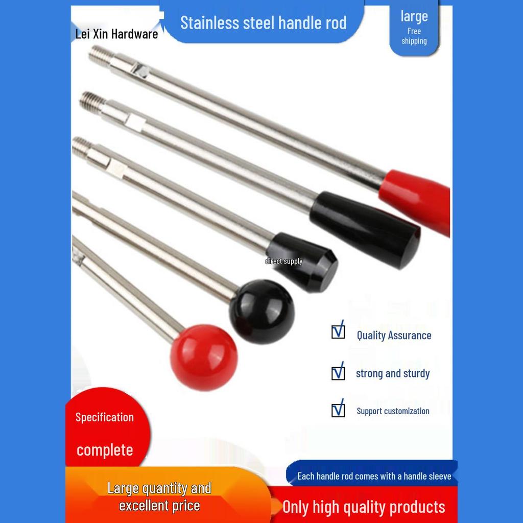 304 Stainless Steel Dual-End Threaded Machine Tool Handle Rod for Bench Drill