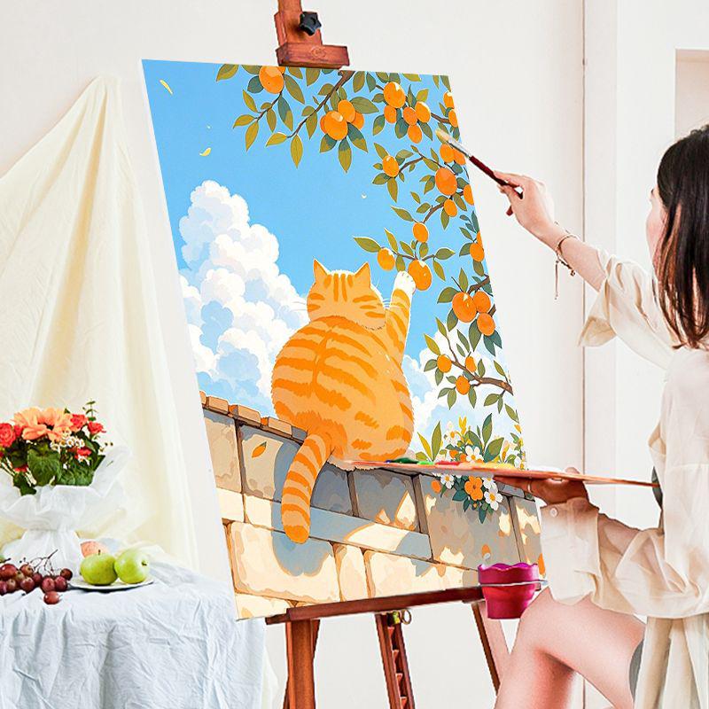 2025 Lucky Prosperity DIY Digital Oil Painting: Cute, Handmade Coloring Experience